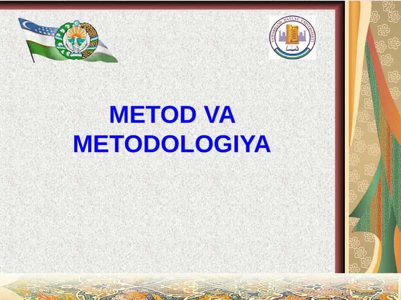 Usul (metod) tushunchasi 1