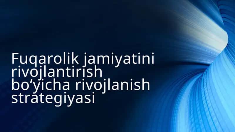 Fuqarolik jamiyatini rivojlantirish bo'yich rivojlanish strategiyasi 1