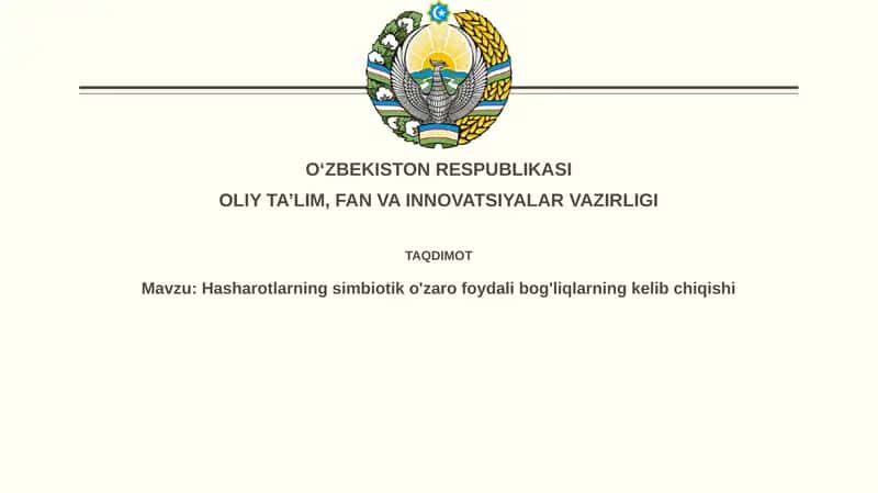 Simbiozning ta'riflari va turlari 1