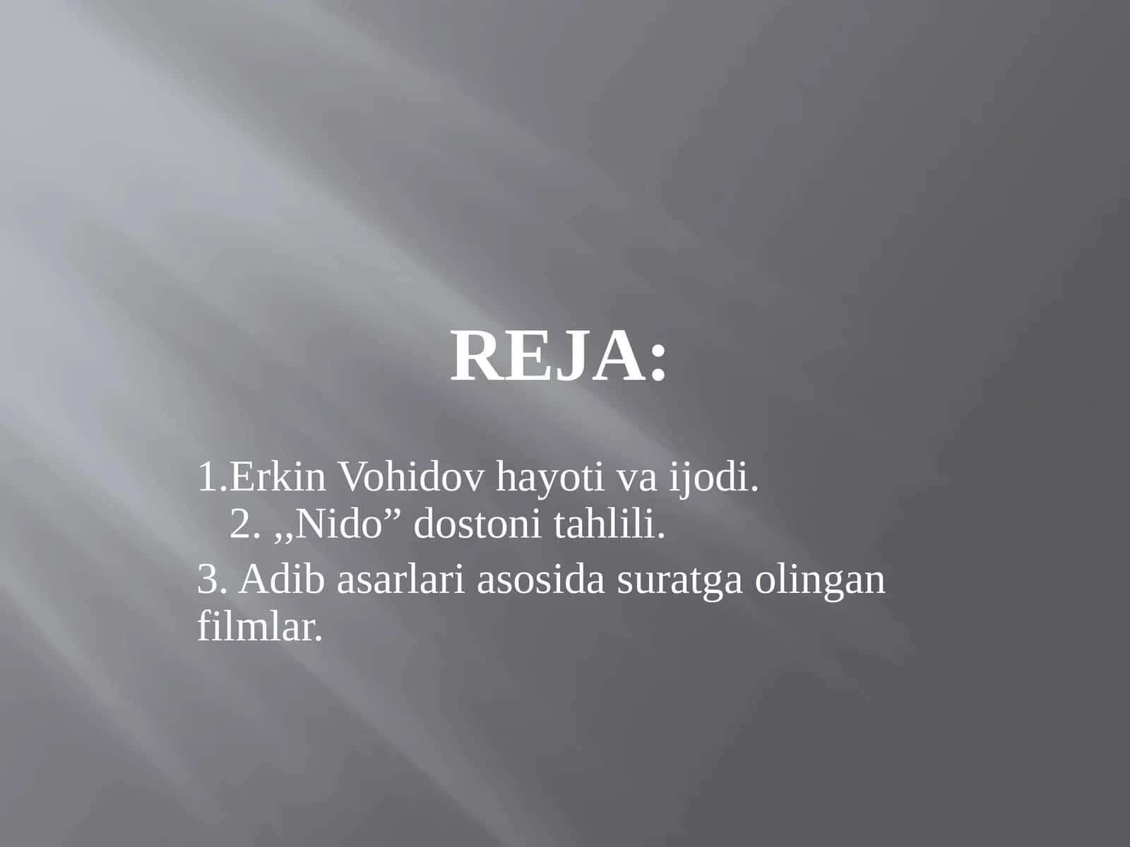 Nido” dostoni tahlili 1