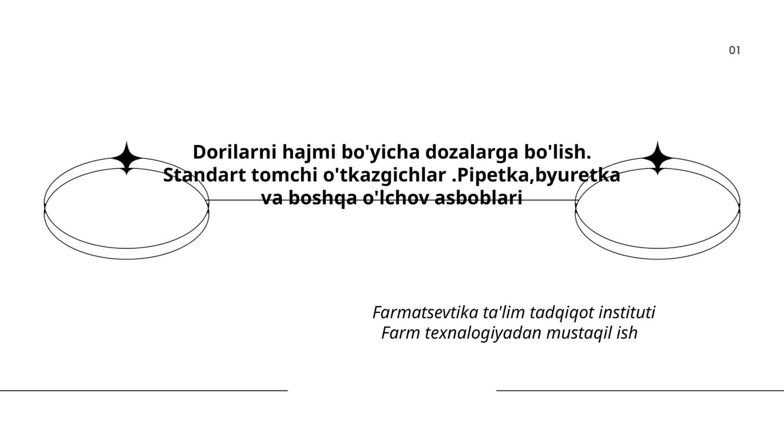 Dorilarni hajmi bo'yicha dozalarga bo'lish 1