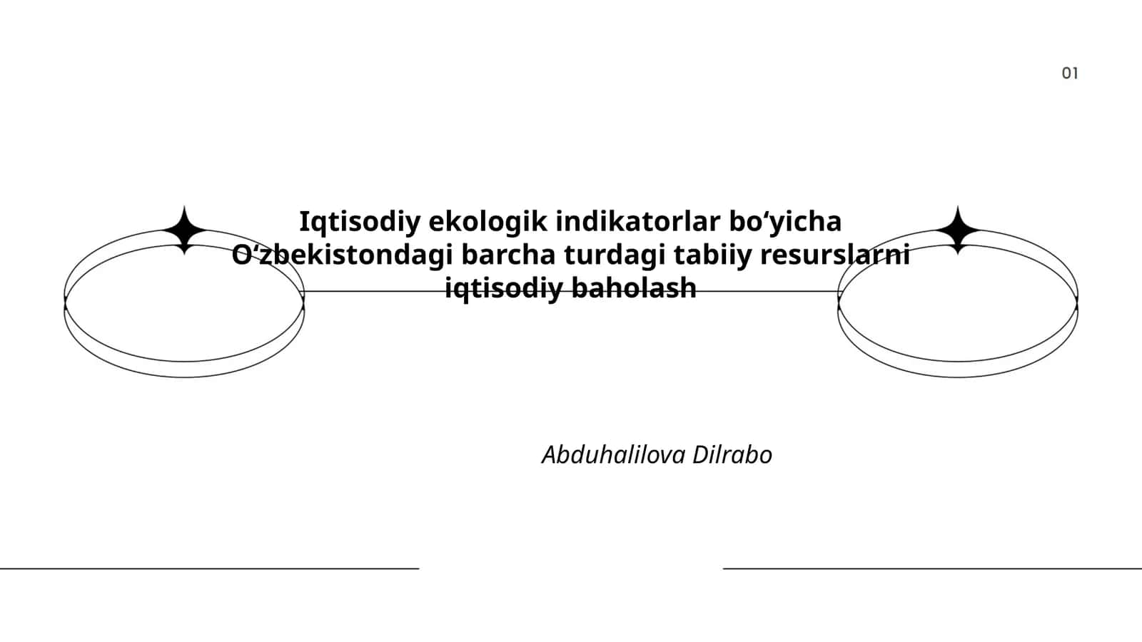 Iqtisodiy ekologik indikatorlar boʻyicha Oʻzbekistondagi barcha turdagi tabiiy resurslarni iqtisodiy baholash 1