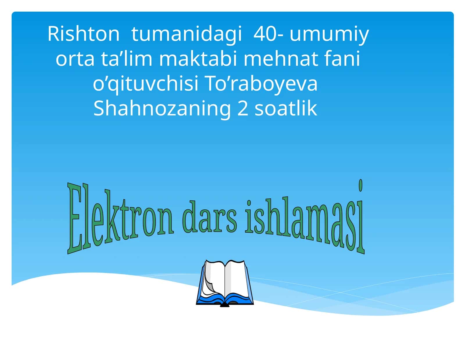 Elektron dars ishlamasi 1
