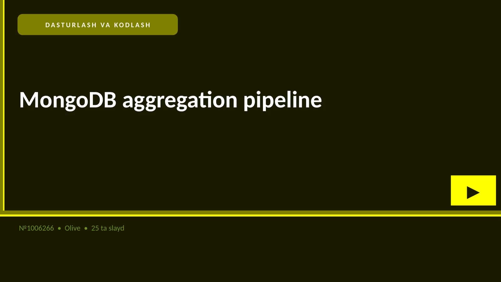 MongoDB aggregation pipeline 1