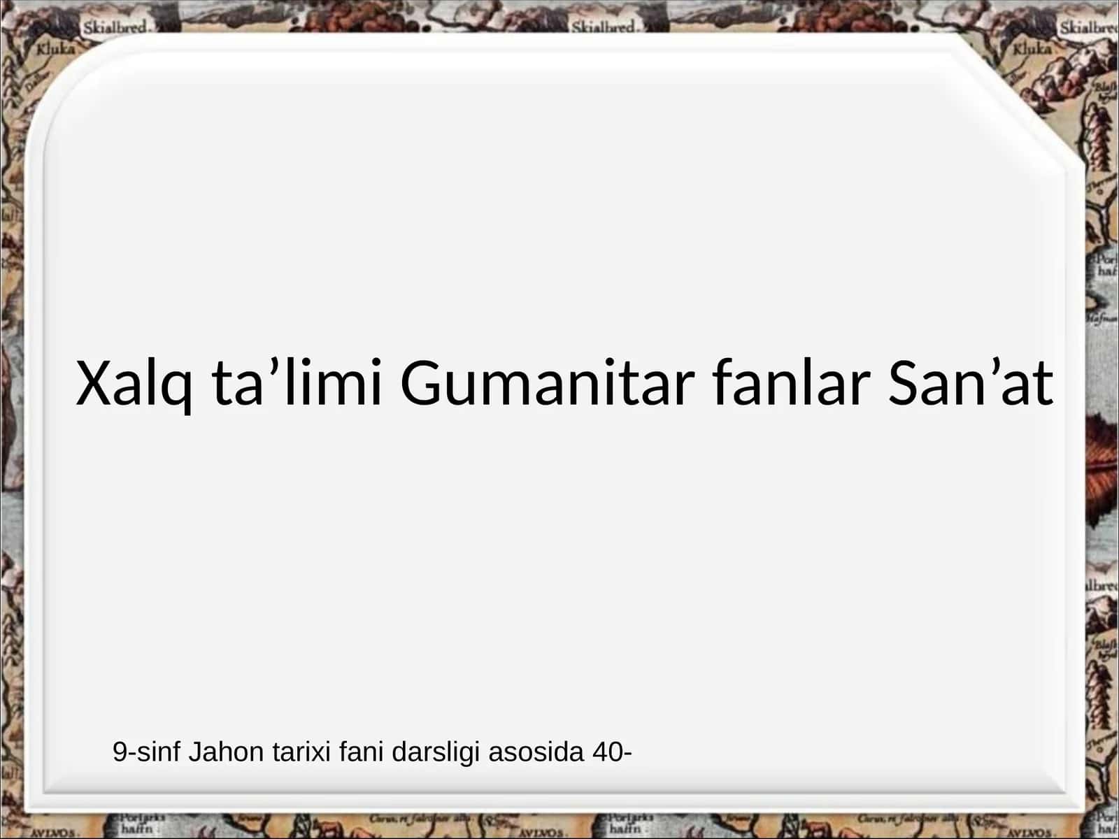 9-sinf Jahon tarixi fani darsligi 1