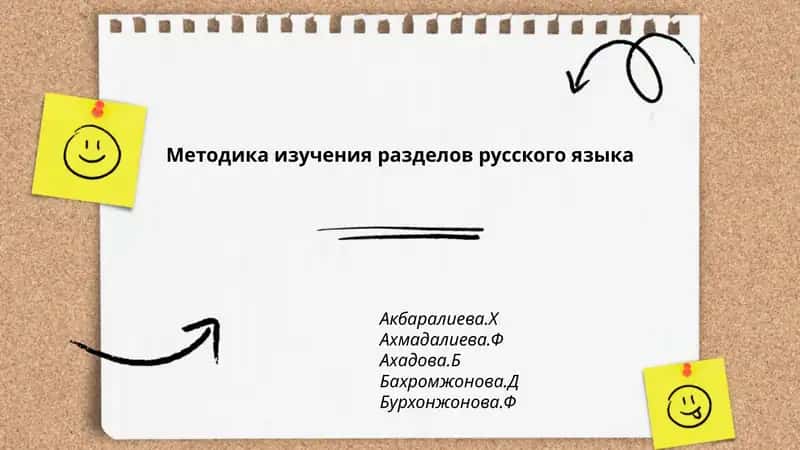 Методика изучения разделов русского языка 1