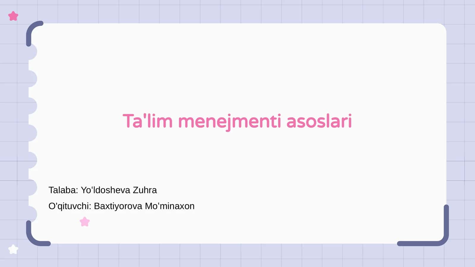 Ta'lim menejmenti asoslari 1