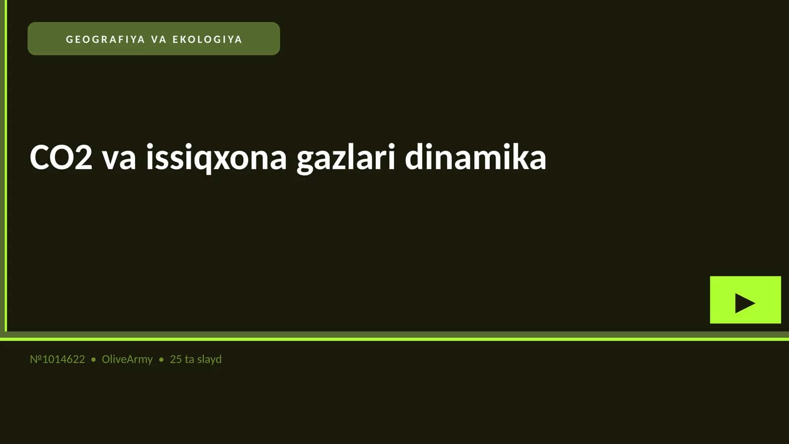 CO2 va issiqxona gazlari dinamika 1