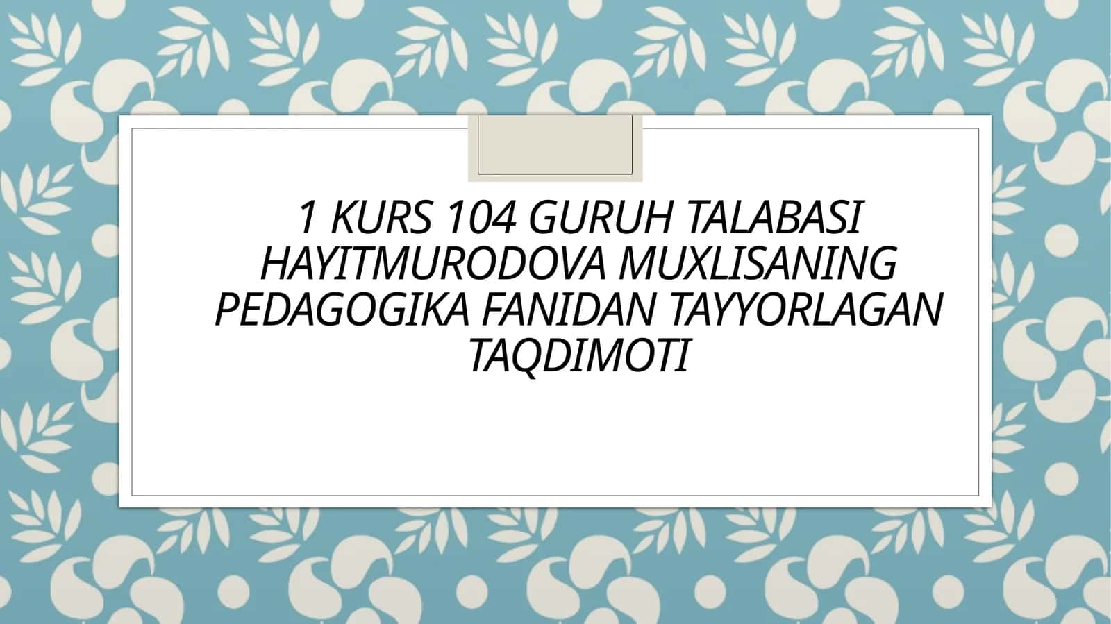Bolalarni maktabga tayyorlashda aqliy tarbiyaning ahamiyati 1