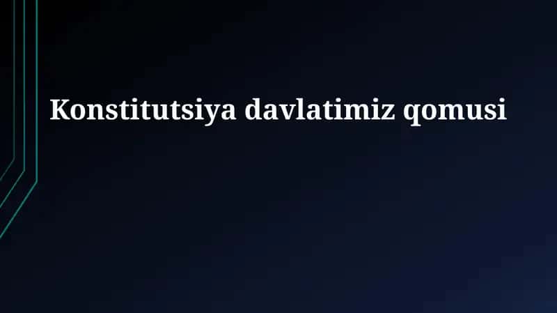 Konstitutsiya davlatimiz qomusi 1
