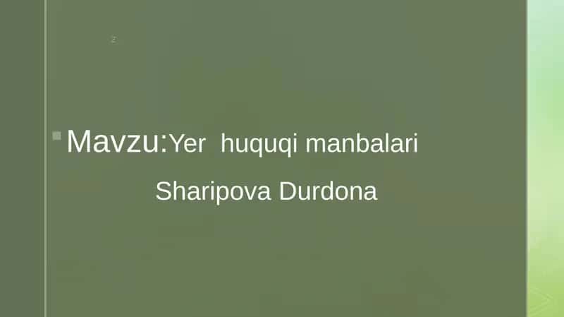 Yerhuquqi manbalari 1