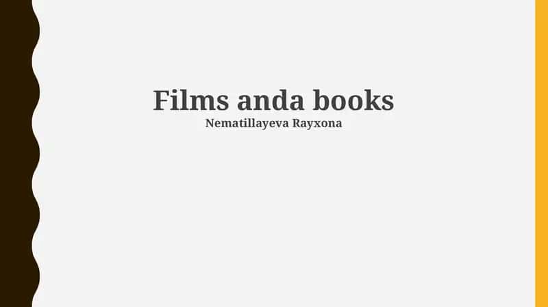 Narrative Crossroads: Film and Book Structures 1