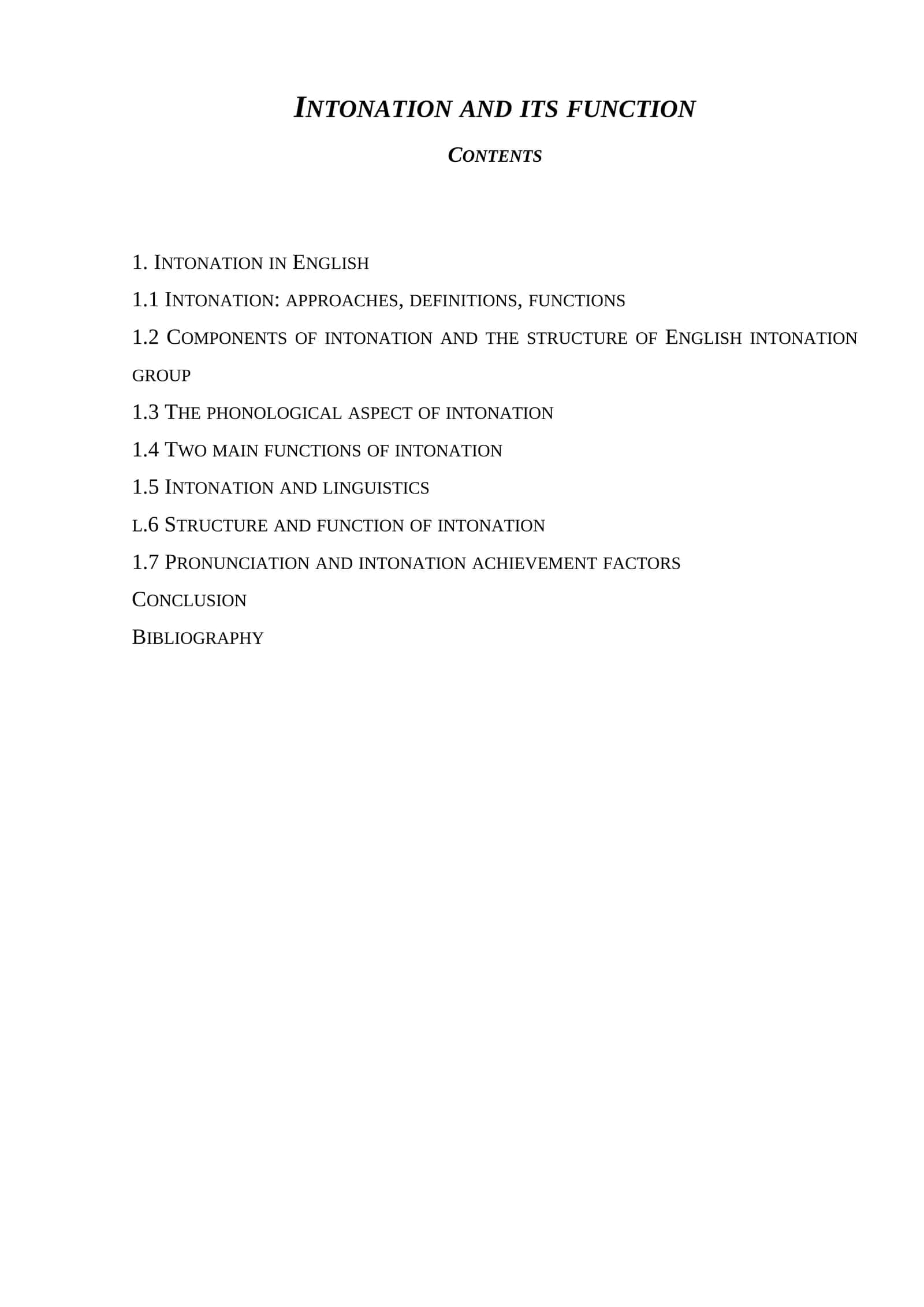 Intonation and its function 1