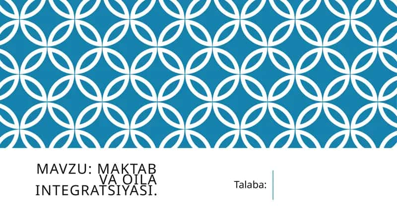 Maktabvaoilaintegratsiyasi 1