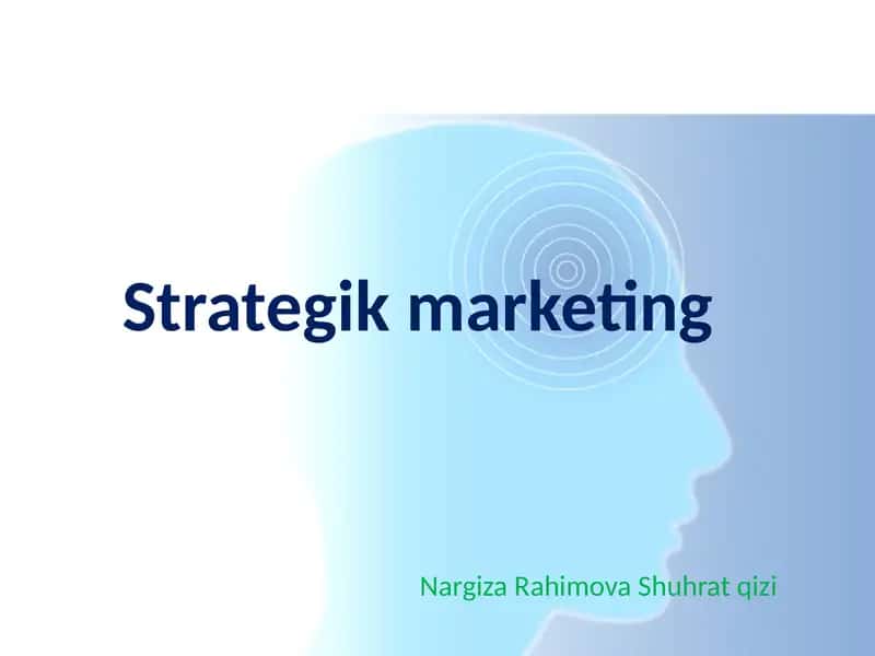 Strategik marketing 1