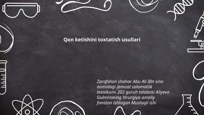 Qon ketishini toxtatish usullari 1