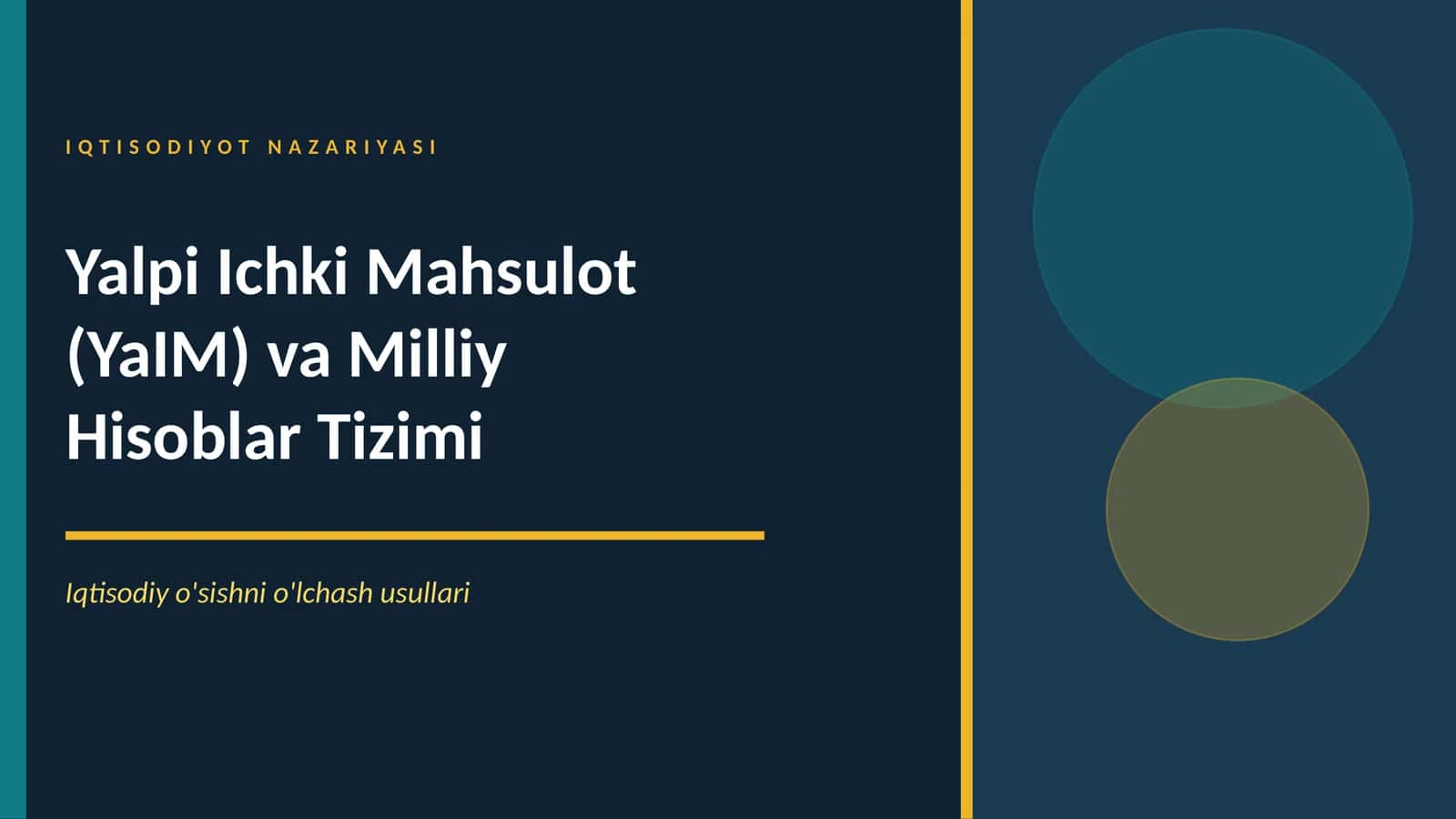 YaIM hisoblar 1