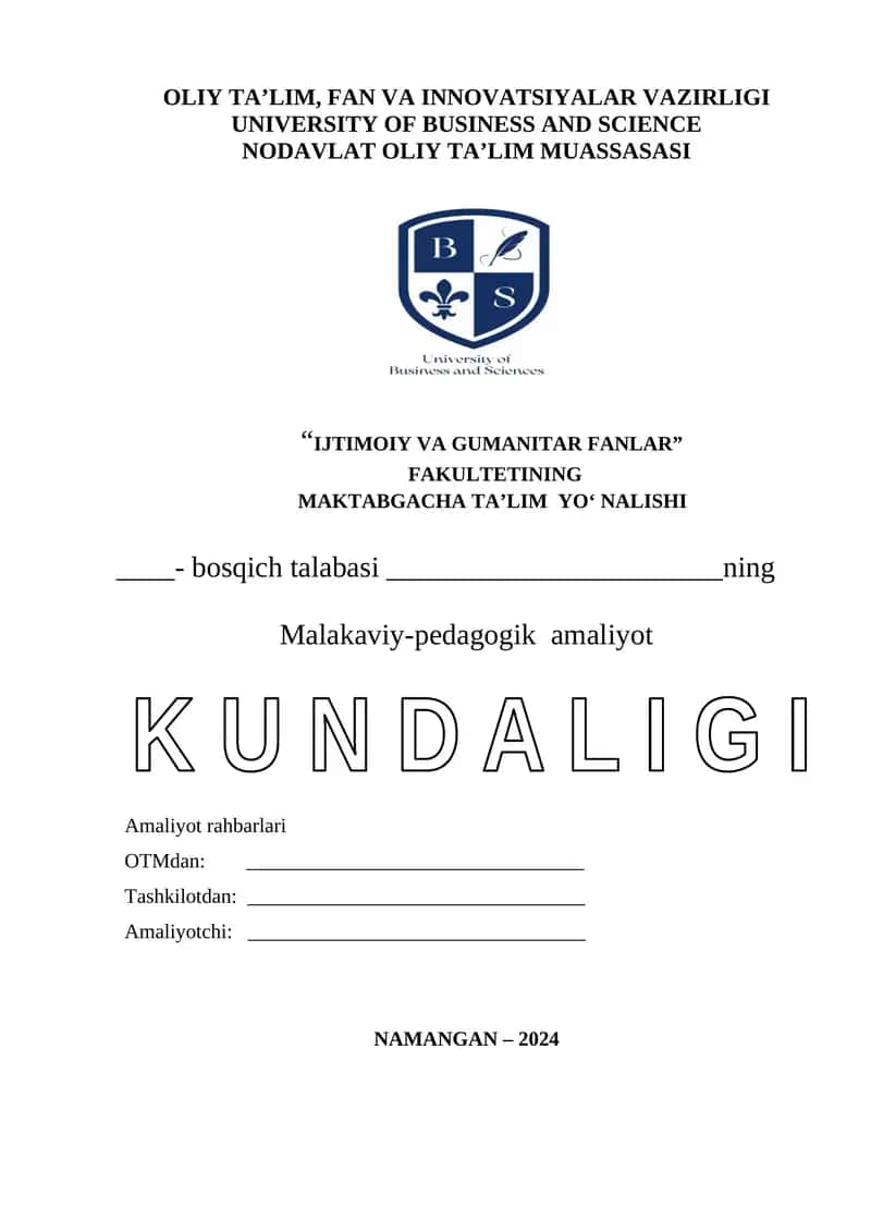 Malakaviy-Pedagogik amaliyot 1