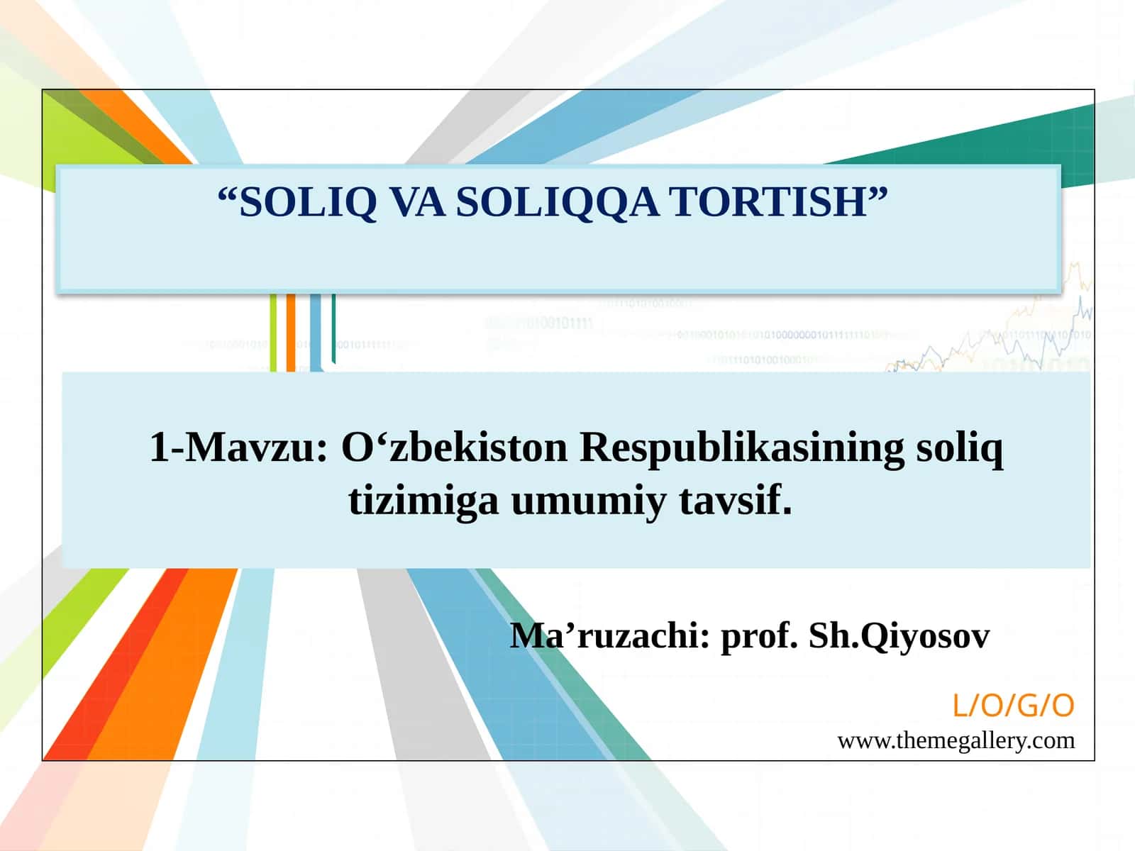O‘zbekiston Respublikasining soliq tizimiga umumiy tavsif 1