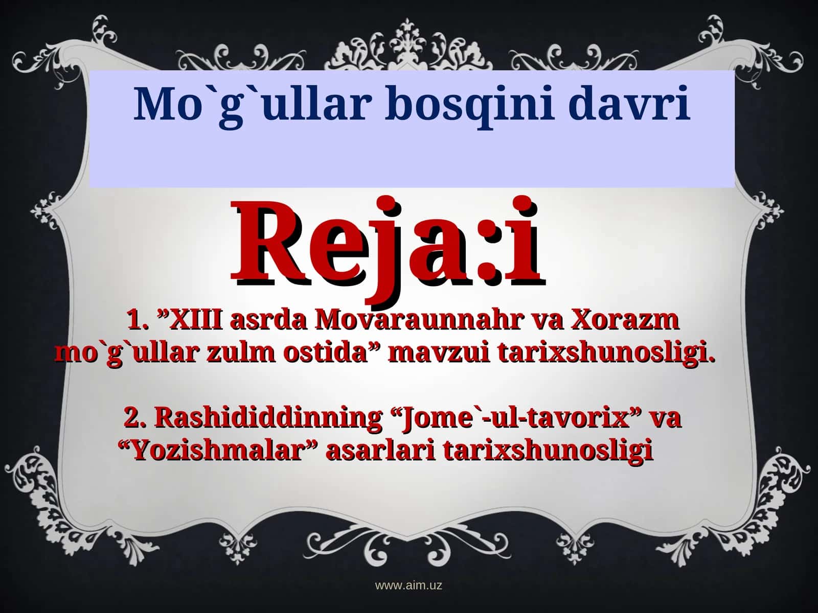 Mo`g`ullar bosqini davri 1