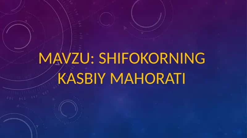 Shifokorning kasbiy mahorati 1