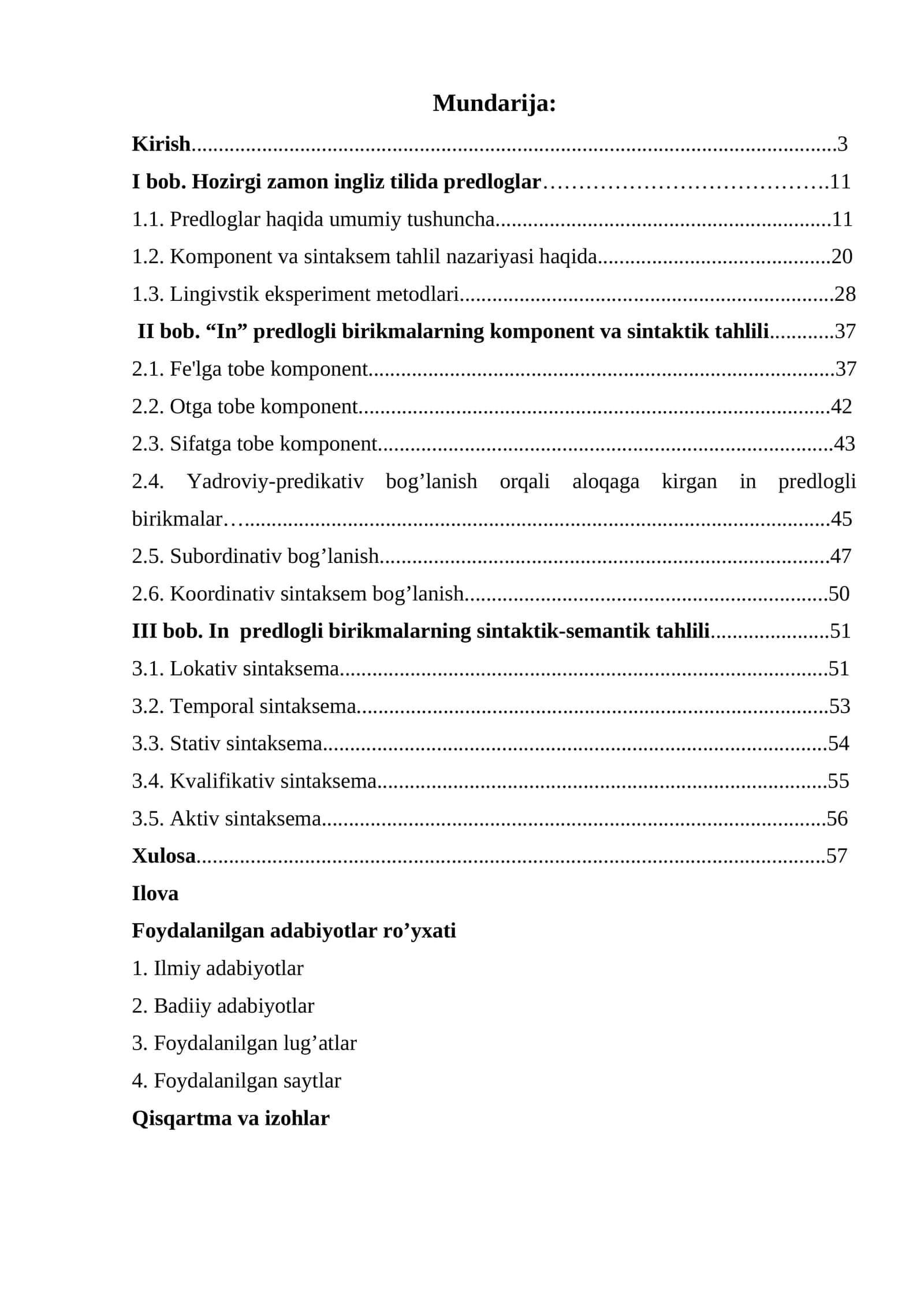 Hozirgi zamon ingliz tilida predloglar 1
