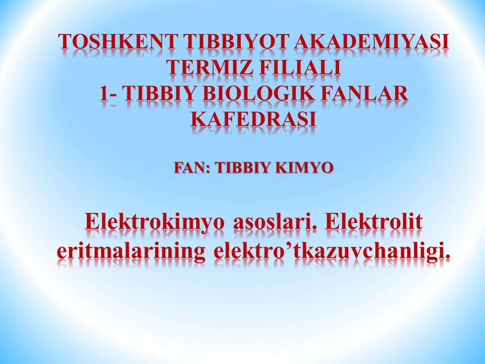 Odam organizmidagi biologik suyuqliklar 1