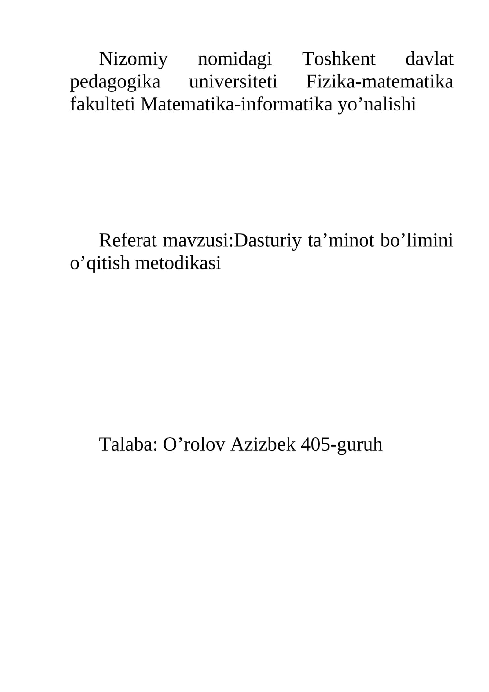Kompyuter grafikasi bo‘limini o‘qitish metodikasi 1