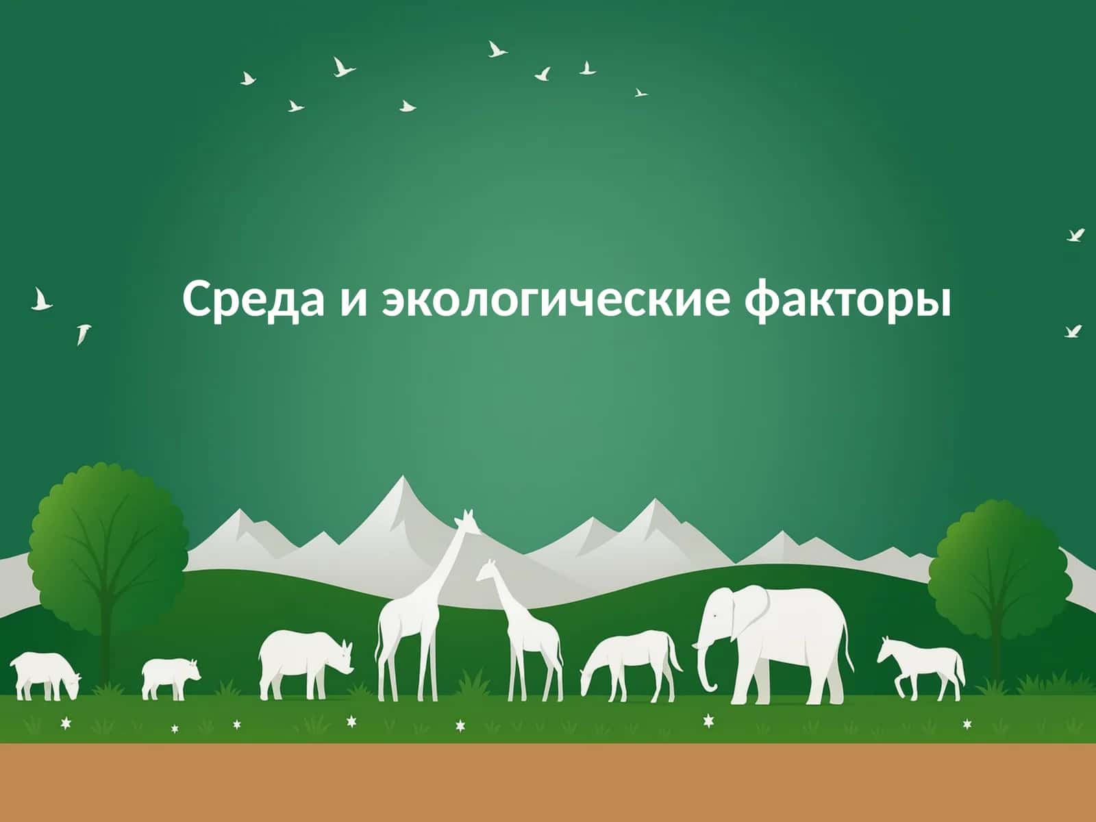 Среда и экологические факторы 1