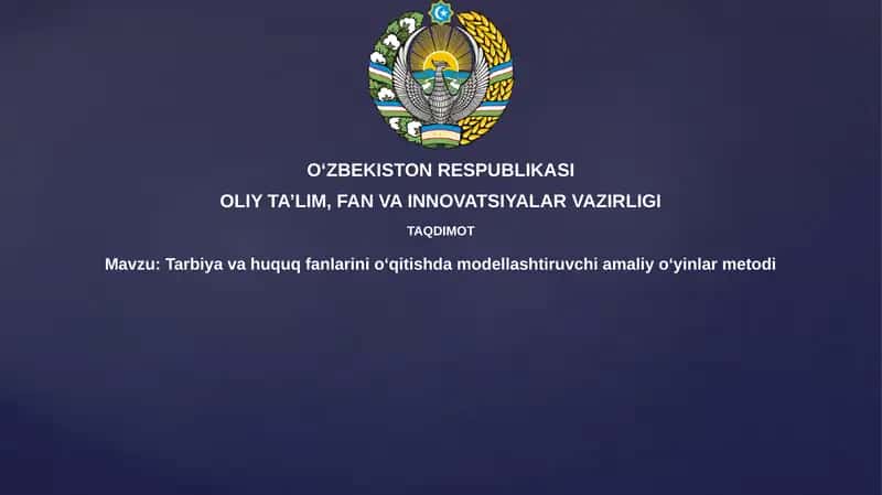 Amaliy O'yinlarni Modellashtirish Usullari 1