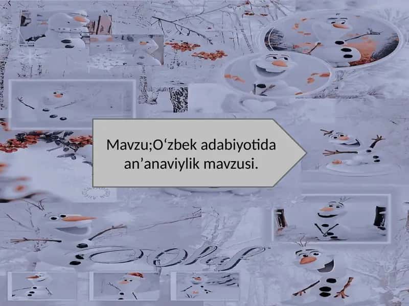 Oʻzbek adabiyotida anʼanaviylik mavzusi 1