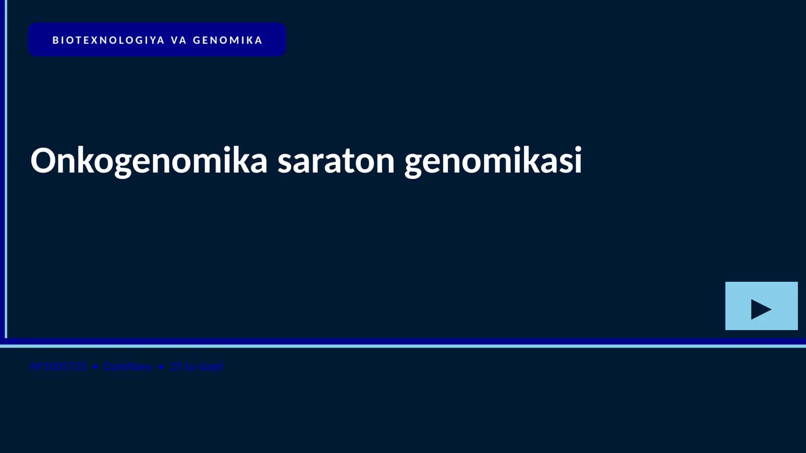 Onkogenomika saraton genomikasi 1