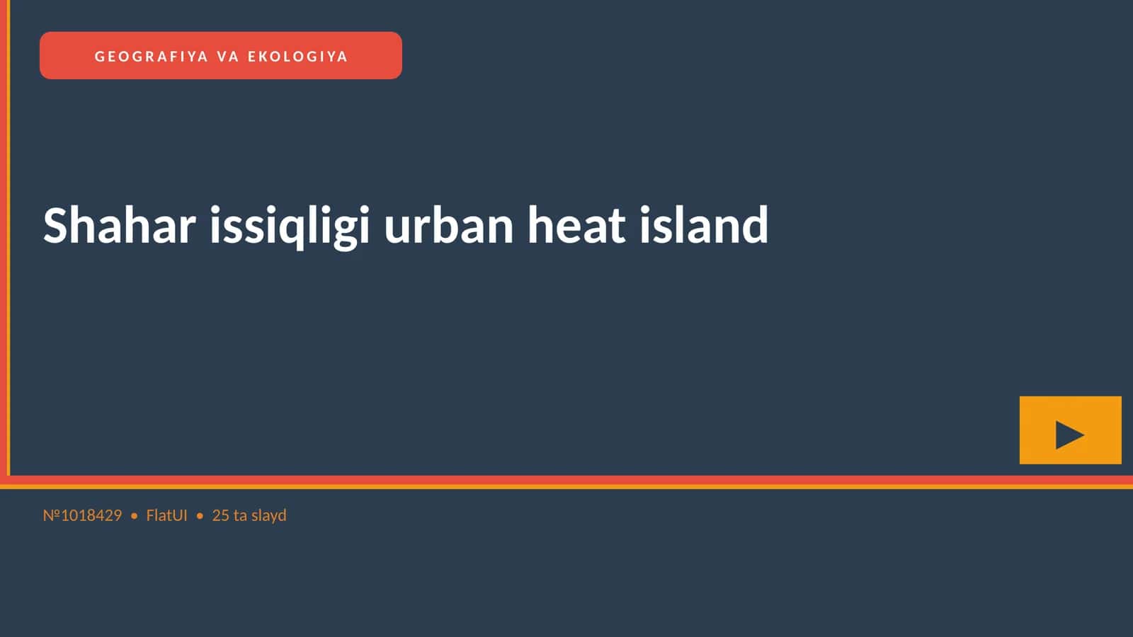 Shahar issiqligi urban heat island 1