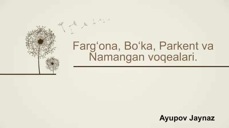 Farg'ona voqealari 1