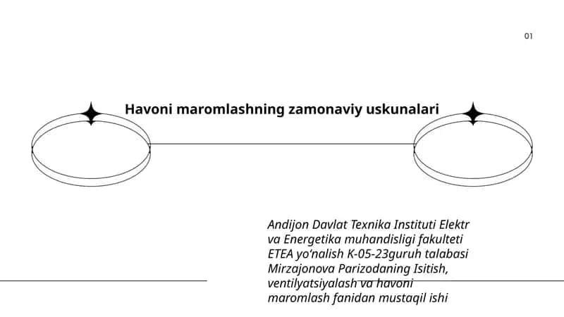 Isitish, ventilyatsiyalash va havoni maromlash fanidan mustaqil ish 1