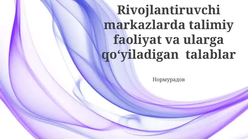 Individualizatsiyalashtirilgan Ta'lim Dasturlari (ITD) 1