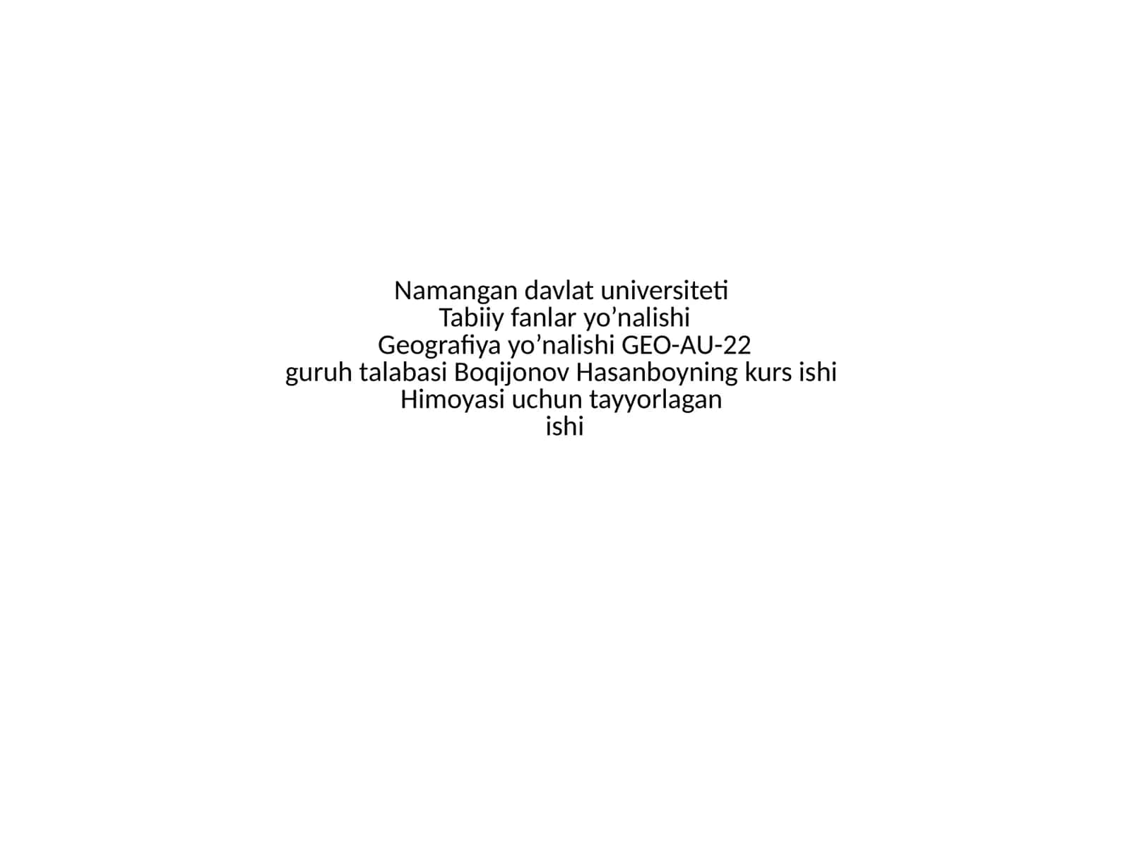 Ijtimoiy-iqtisodiy geografiya kurslari 1
