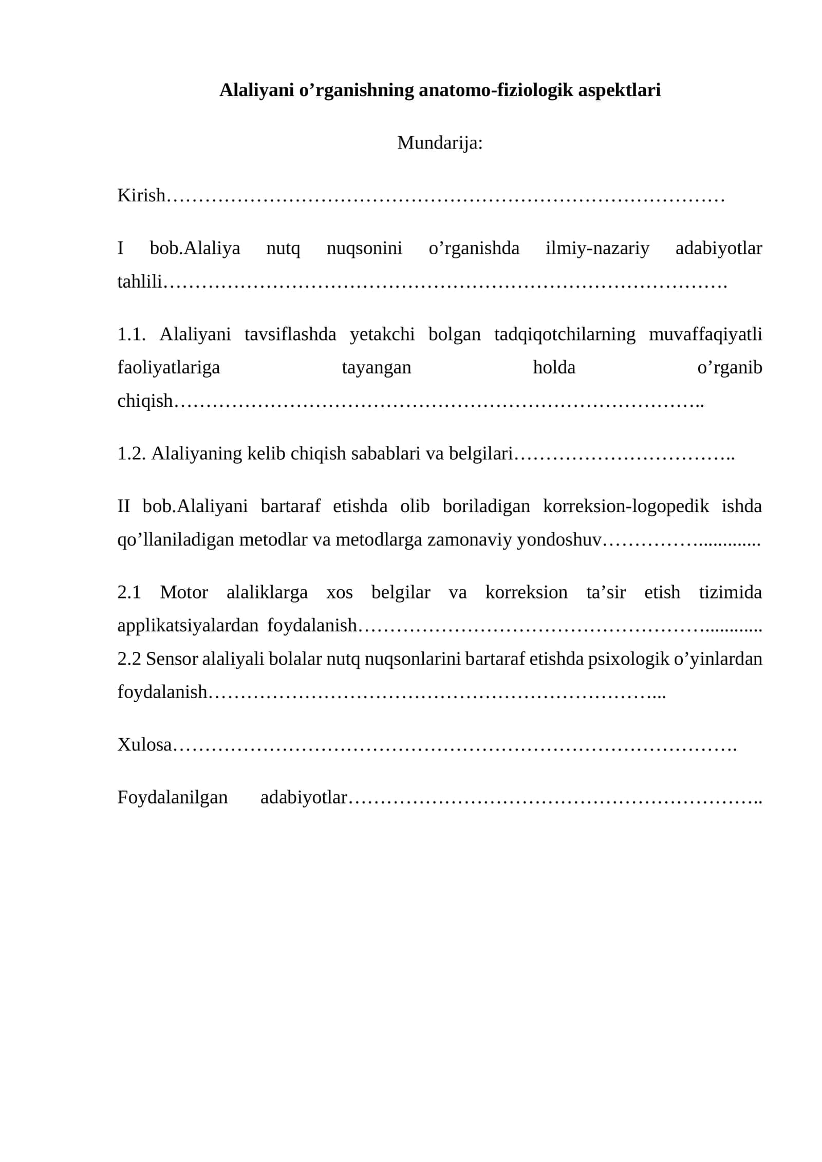 Alaliyani o’rganishning anatomo-fiziologik aspektlari 1