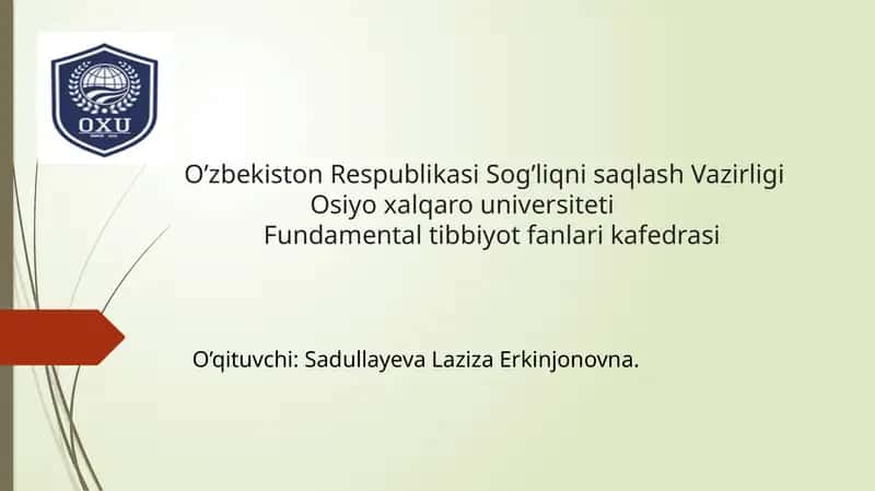 Tibbiyeti kavado ontologiya asoslari 1
