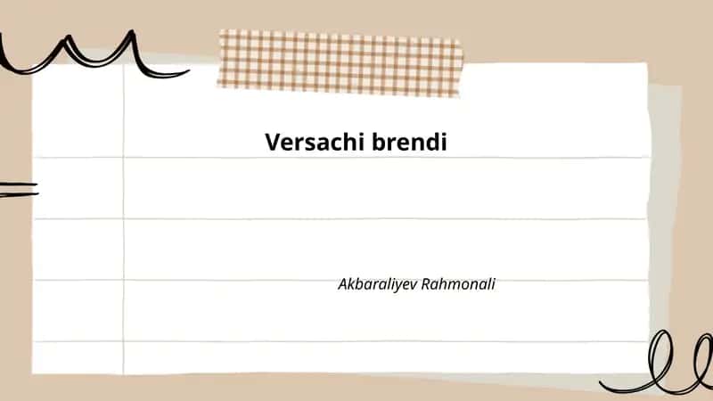 Versachi brendi 1