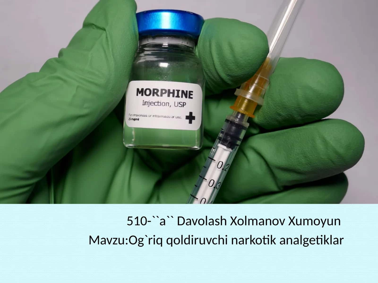 Og'riqqoldiruvchi narkotik analgetiklar 1