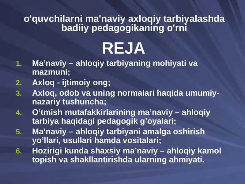 Ma’naviy-axloqiy tarbiya mohiyati, asosiy tushunchalari 1