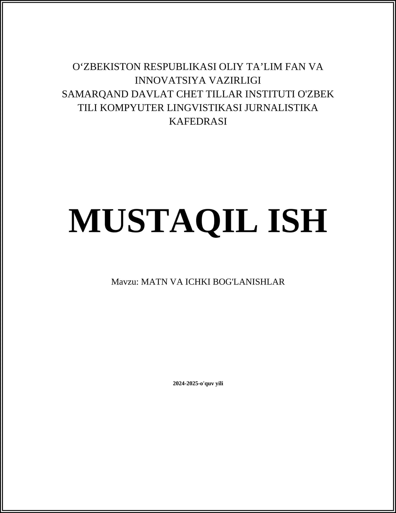 MATN VA ICHKI BOG'LANISHLAR 1