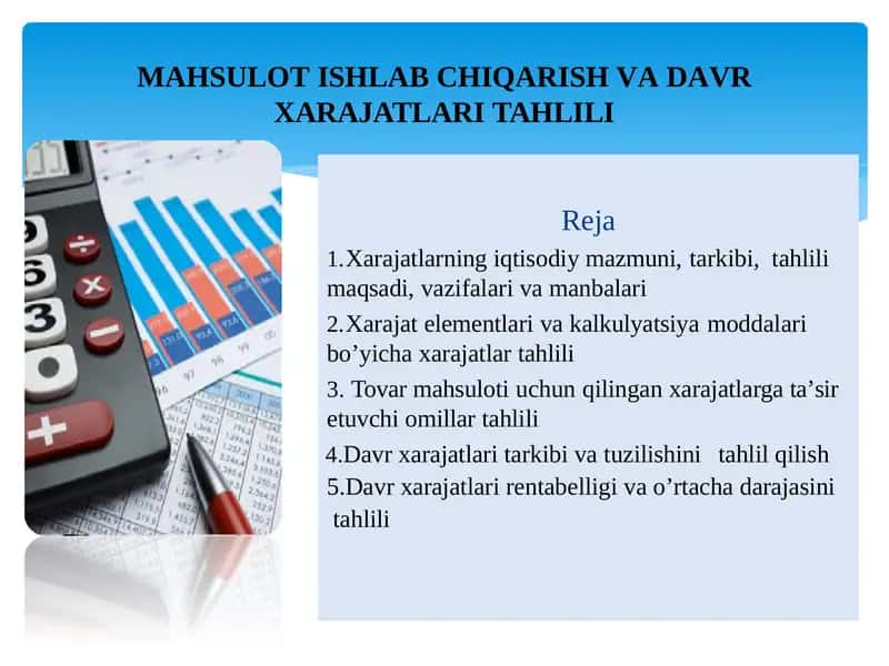 Xarajatlarning iqtisodiy mazmuni 1
