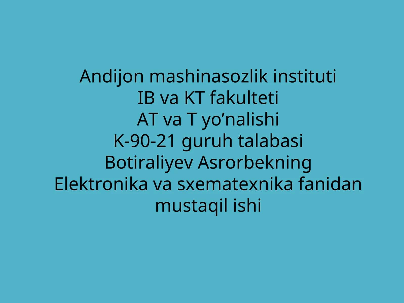 Maydonli tranzistor 1