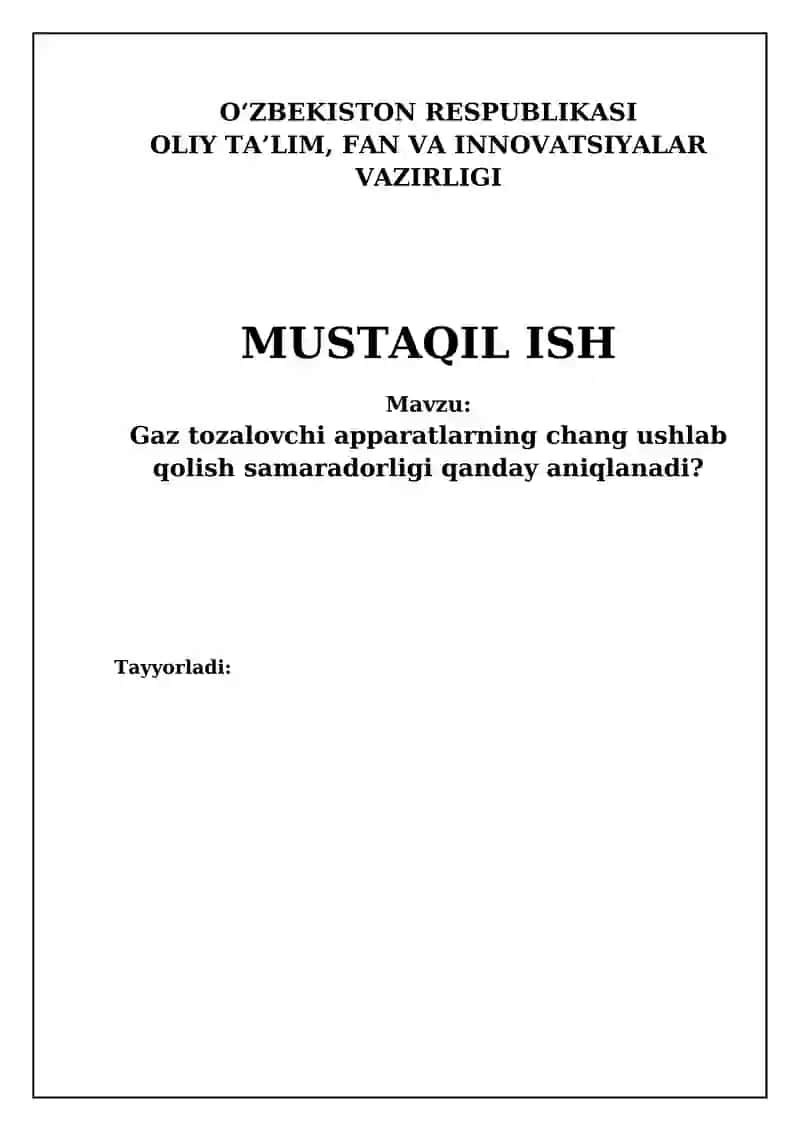 Gaz tozalovchi apparatlarning chang ushlab qolish samaradorligi qanday aniqlanadi?