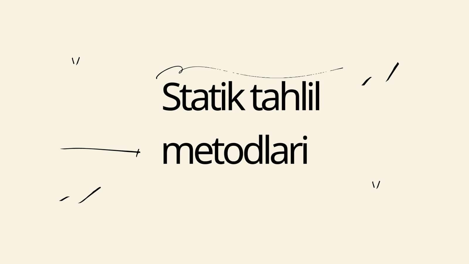 Statiktahlilmetodlari 1