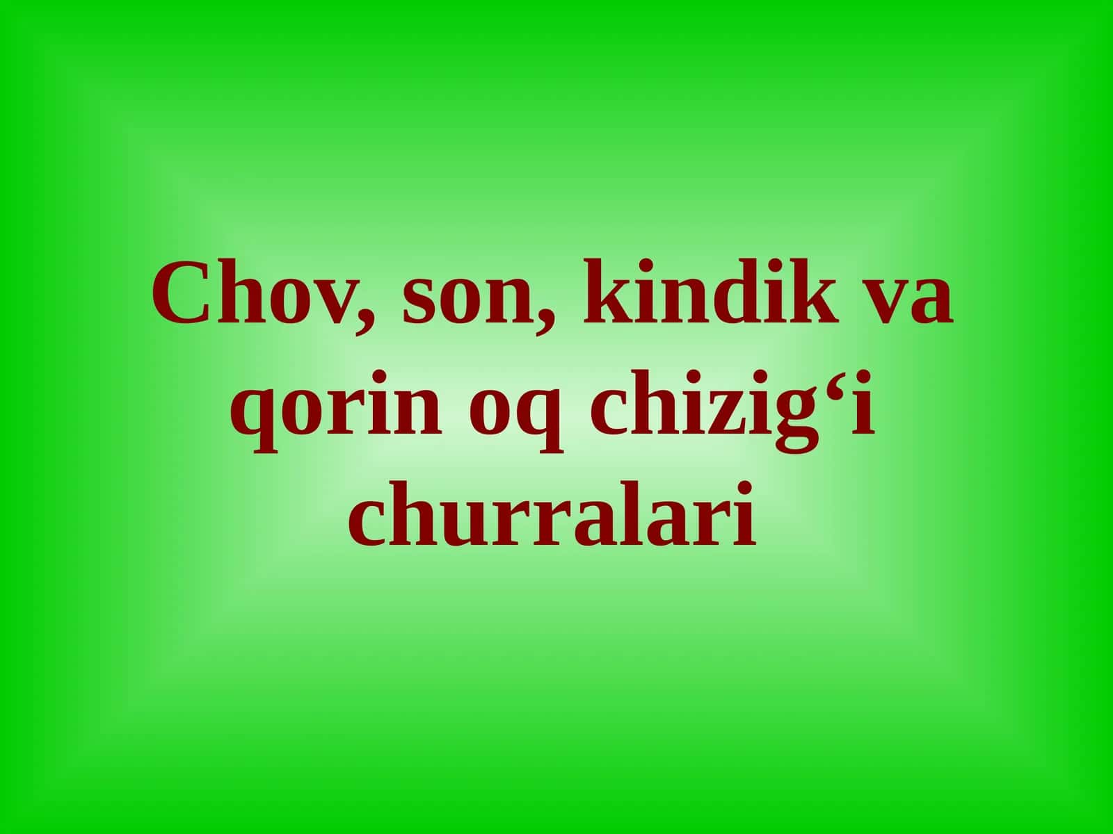Chov, son, kindik va qorin oq chizig‘i churralari 1