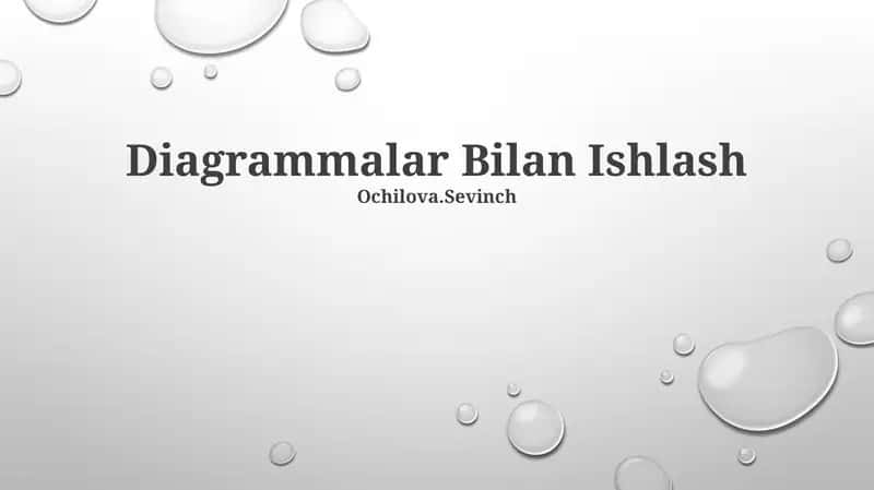Diagrammalar Bilan Ishlash 1