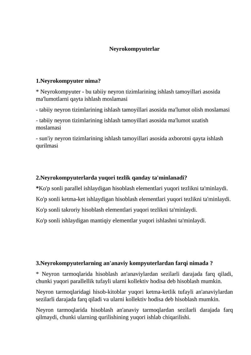 Neyrokompyuterlar 1